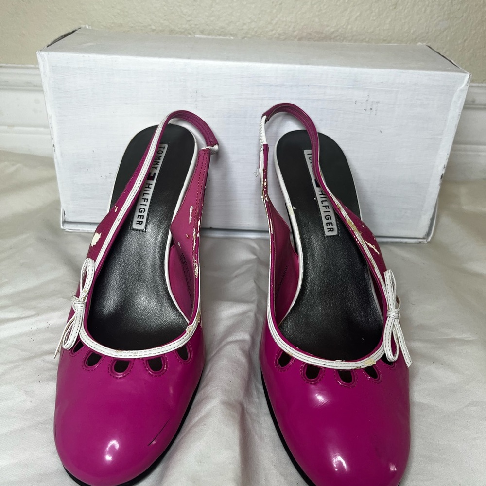 Hot pink heals Tommy Hilfiger cute very old and vintage - Picture 3 of 3